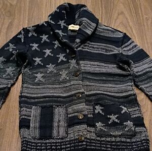Denim & Supply Ralph Lauren Navy and Gray Cardigan